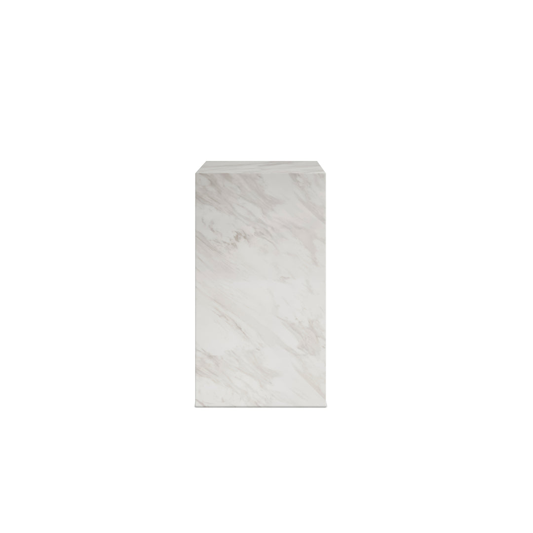 Ivrea White Marble Small Pedestal