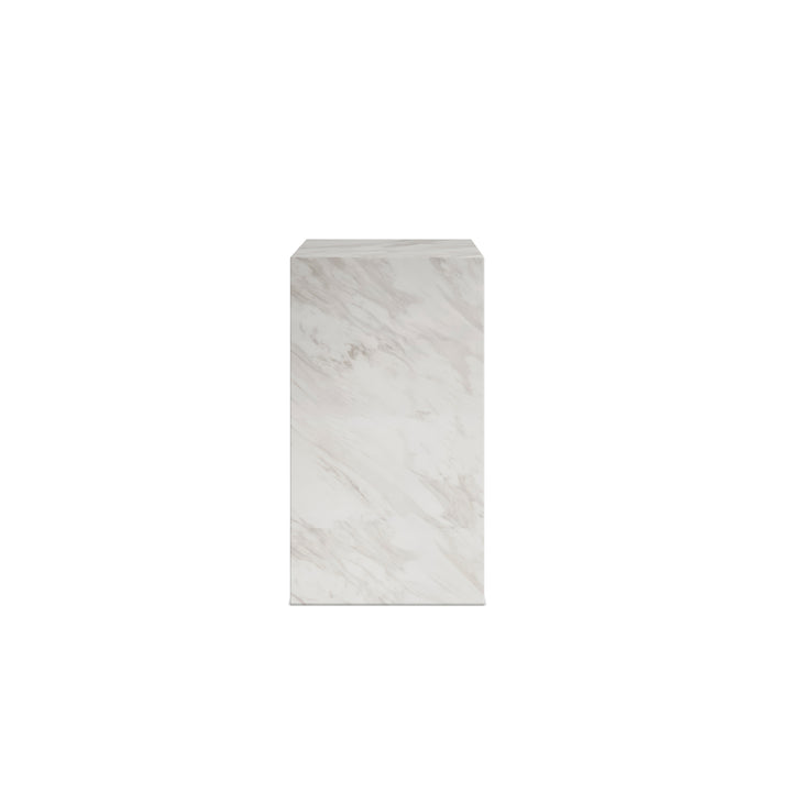Ivrea White Marble Small Pedestal