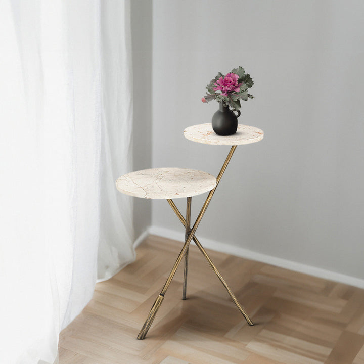 Albacete Italian Marble End Table