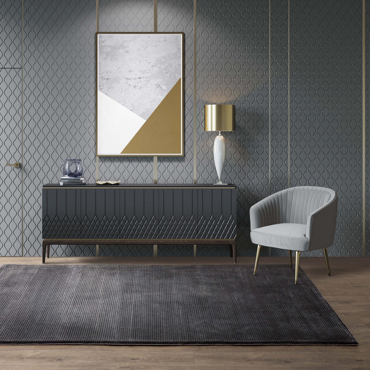 Richmond Plain Stripe Charcoal