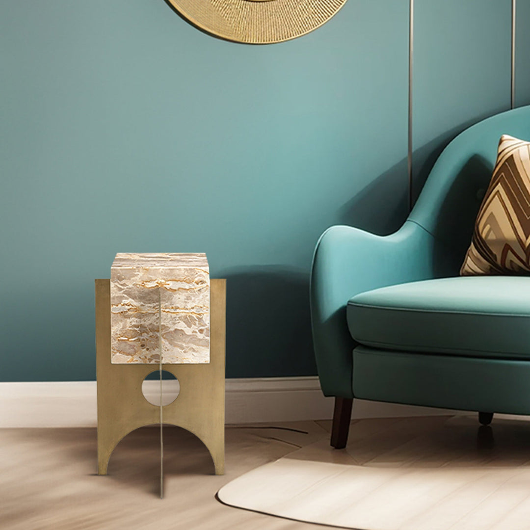 Soria Marble Top End Table